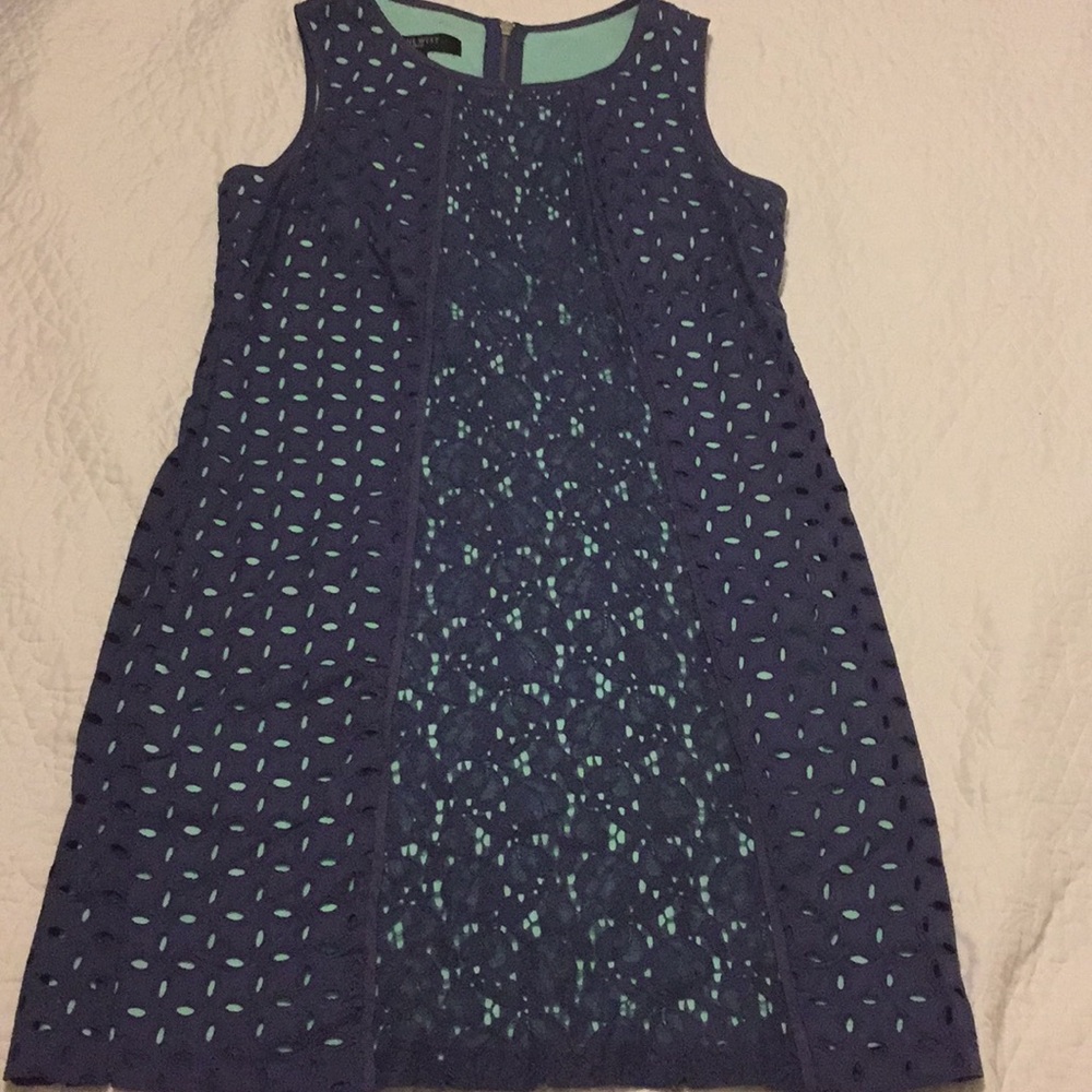 Nine West | blue & teal shift dress